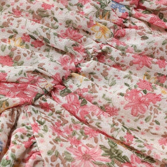 Nwt Cider Ditsy Floral Ruched Cami Dress sz S - Picture 7 of 14